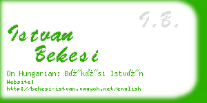 istvan bekesi business card